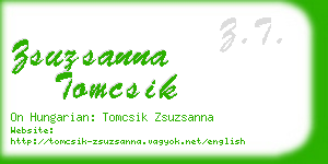 zsuzsanna tomcsik business card